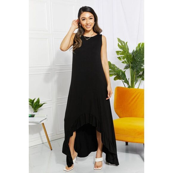 Heimish Full Size Floral Ruffled V-Neck Dress